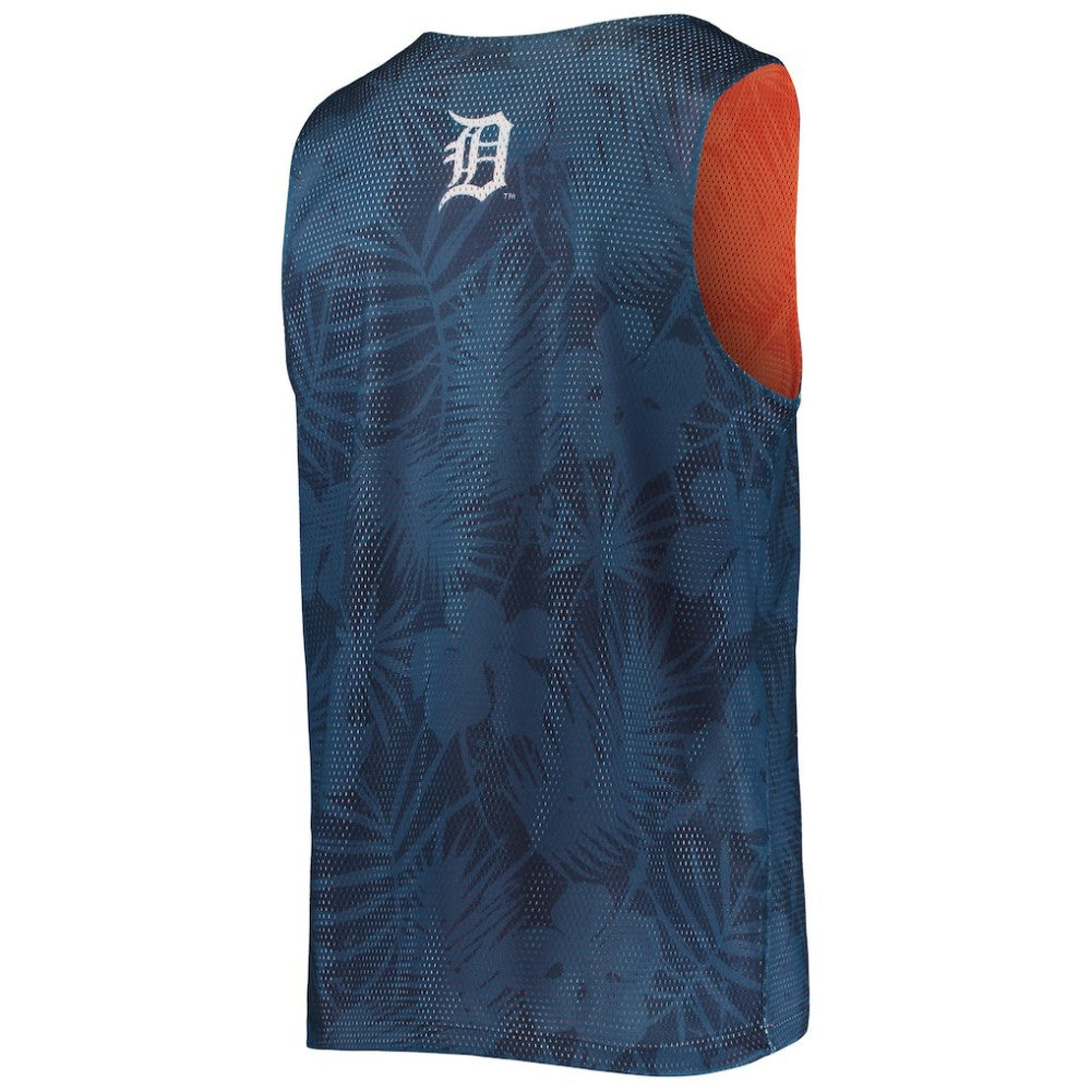 Detroit Tigers FOCO Floral Reversible Mesh Tank Top - Navy Tanks