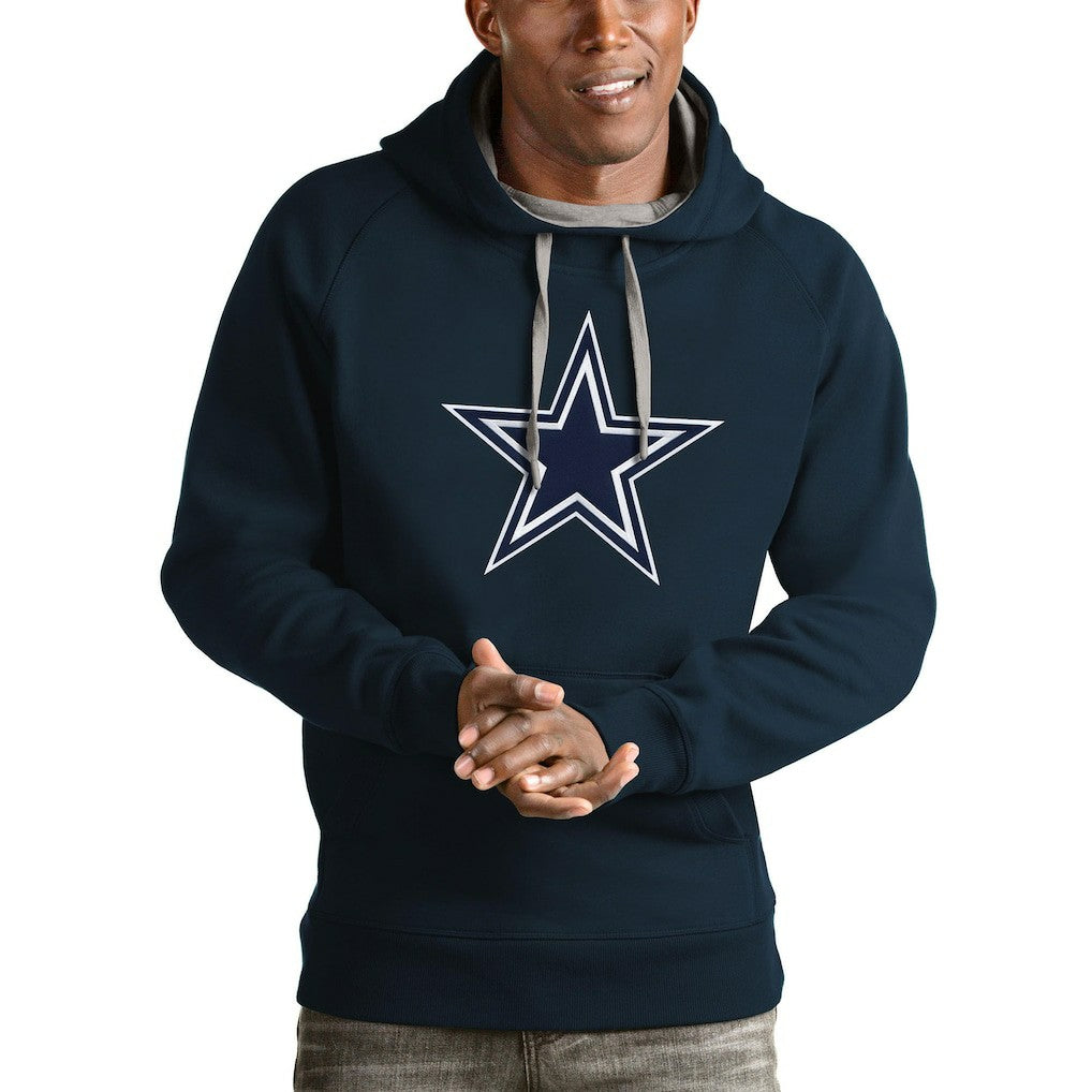 Dallas Cowboys Antigua Victory Pullover Hoodie - Navy Hoodies