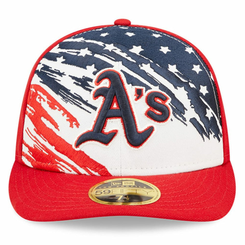 Athletics New Era 2022 4th of July Low Profile 59FIFTY Fitted Hat - Red Hats