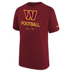 Washington Commanders Youth Sideline Legend Performance T-Shirt - Burgundy T-shirts