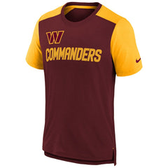 Washington Commanders Youth Colorblock Team Name T-Shirt - Heathered Burgundy/Heathered Gold T-shirts