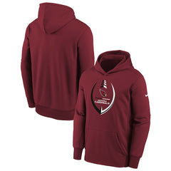 Arizona Cardinals Youth Icon Performance Pullover Hoodie - Cardinal Hoodies