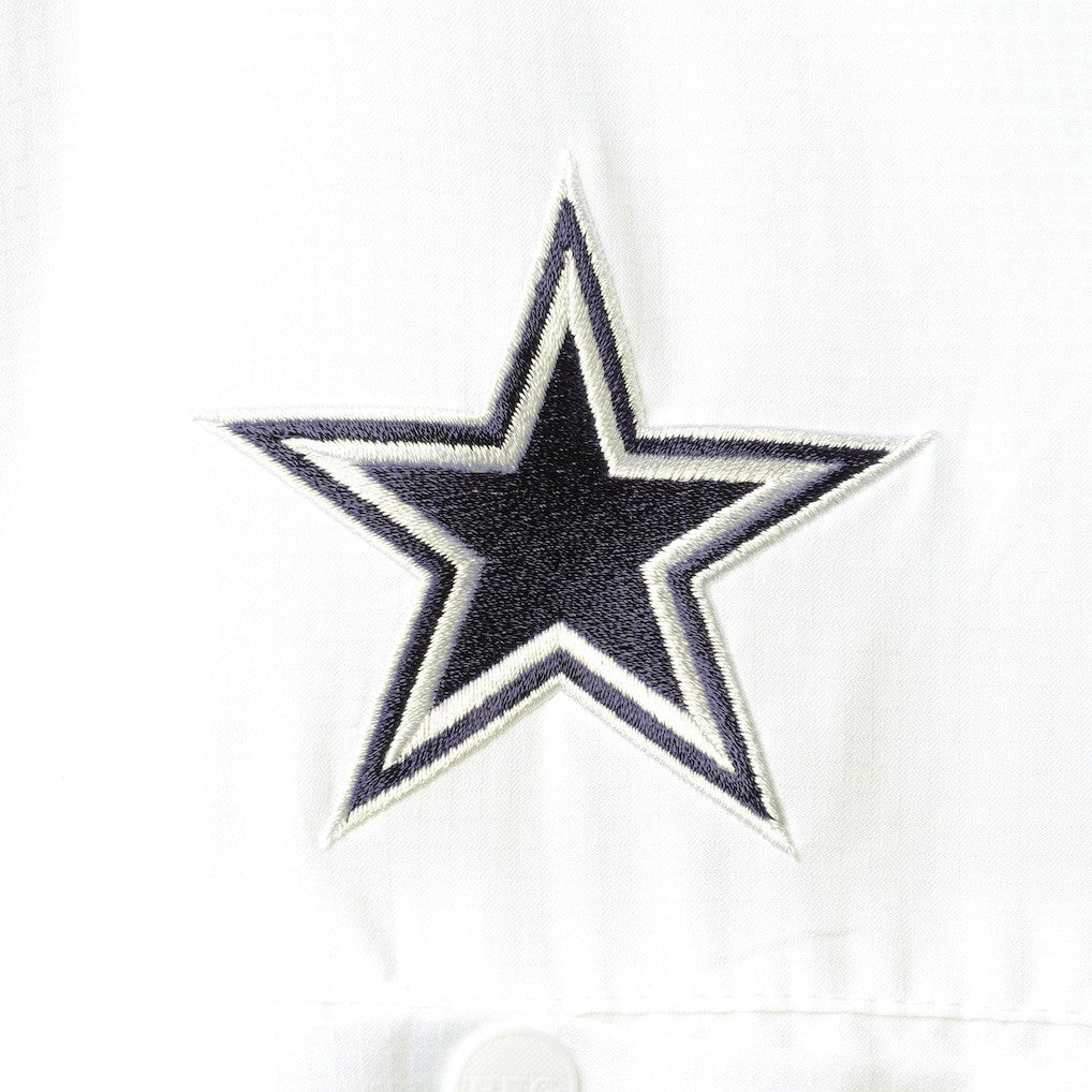 Dallas Cowboys Tamiami Omni-Shade Button-Down Short Sleeve Shirt - White Shorts