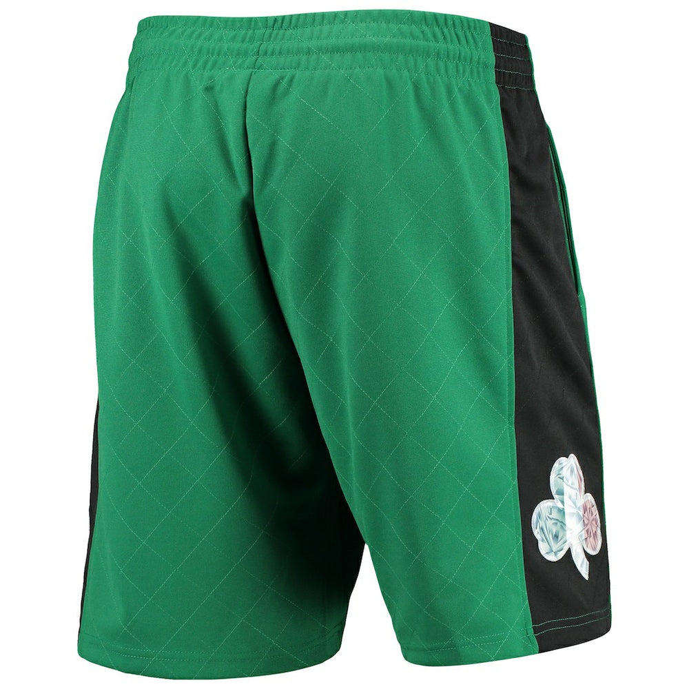 Boston Celtics 2007 Hardwood Classics 75th Anniversary Swingman Shorts Kelly Green - Mitchell & Ness