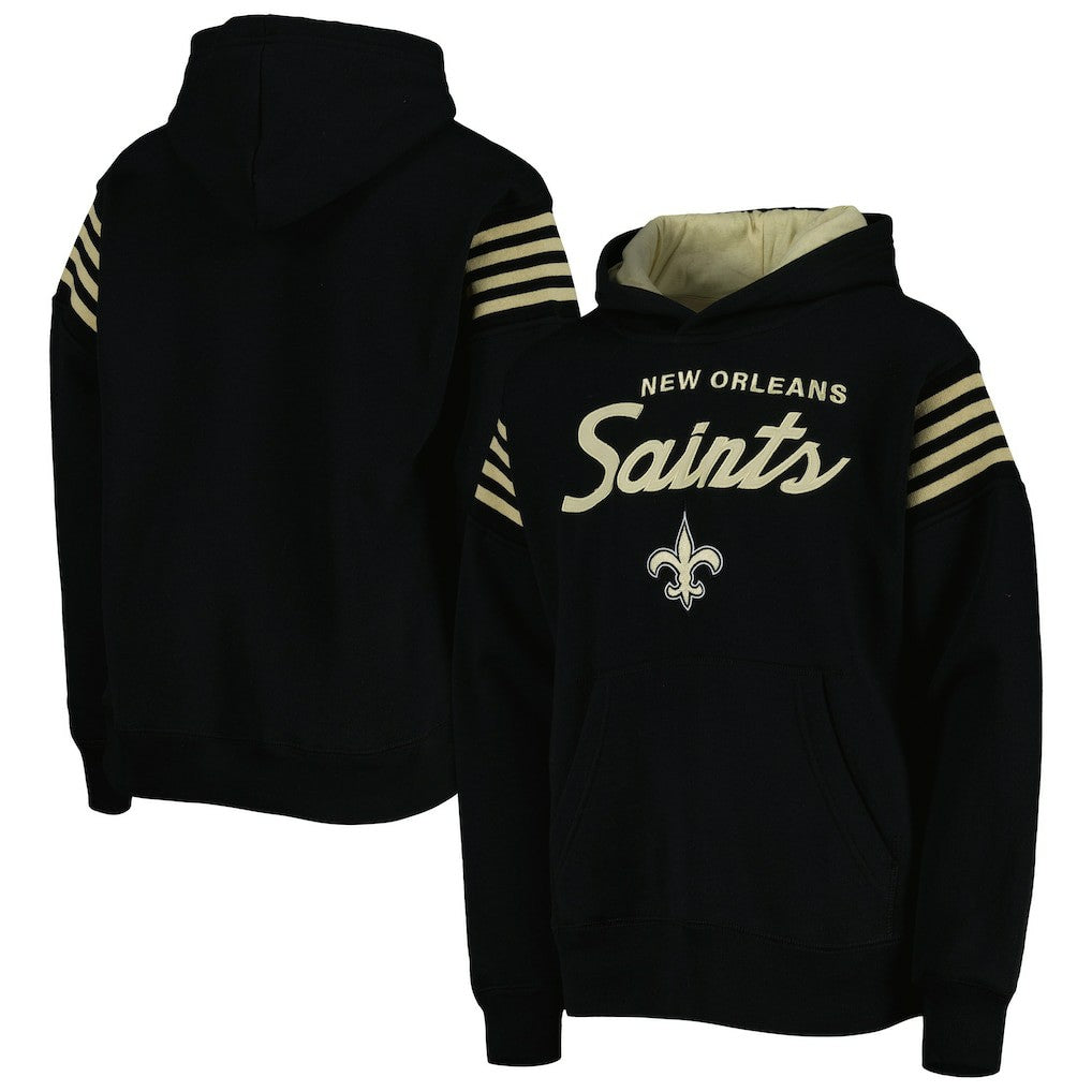 New Orleans Saints Youth The Champ Is Here Pullover Hoodie - Black Hoodies