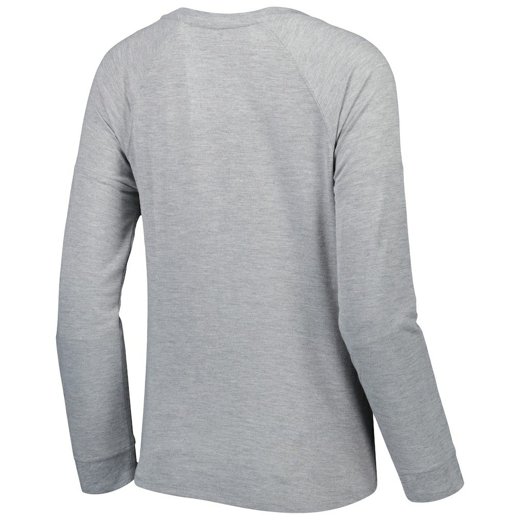 Washington Commanders Juniors All Striped Up Raglan Long Sleeve T-Shirt - Heathered Gray T-shirts