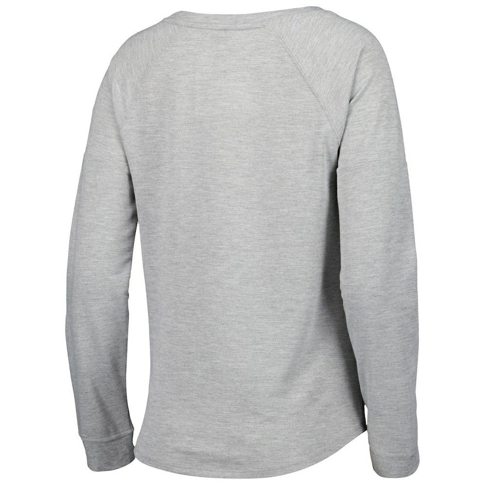 Los Angeles Rams Juniors All Striped Up Raglan Long Sleeve T-Shirt - Heathered Gray T-shirts