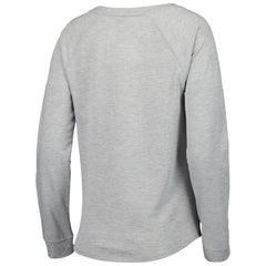 Seattle Seahawks Juniors All Striped Up Raglan Long Sleeve T-Shirt - Heathered Gray T-shirts