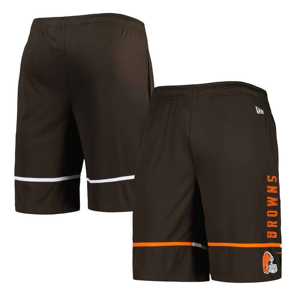 Cleveland Browns New Era Combine Authentic Rusher Training Shorts - Brown Shorts