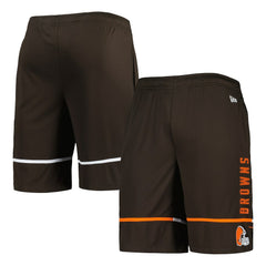 Cleveland Browns New Era Combine Authentic Rusher Training Shorts - Brown Shorts