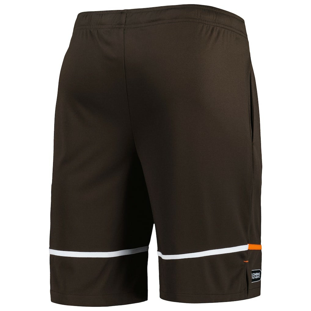 Cleveland Browns New Era Combine Authentic Rusher Training Shorts - Brown Shorts