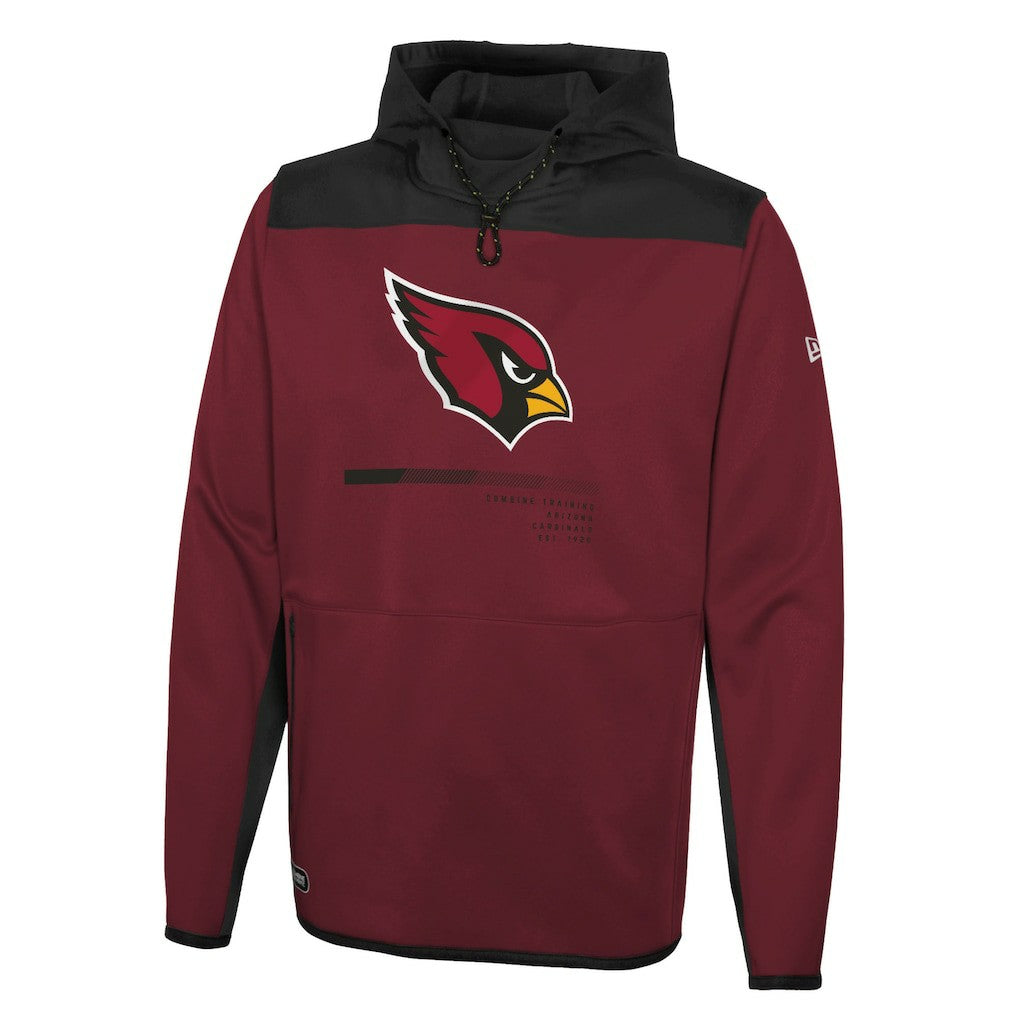 Arizona Cardinals New Era Combine Authentic Hard Hitter Pullover Hoodie - Cardinal Hoodies