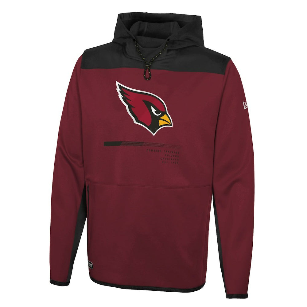 Arizona Cardinals New Era Combine Authentic Hard Hitter Pullover Hoodie - Cardinal Hoodies