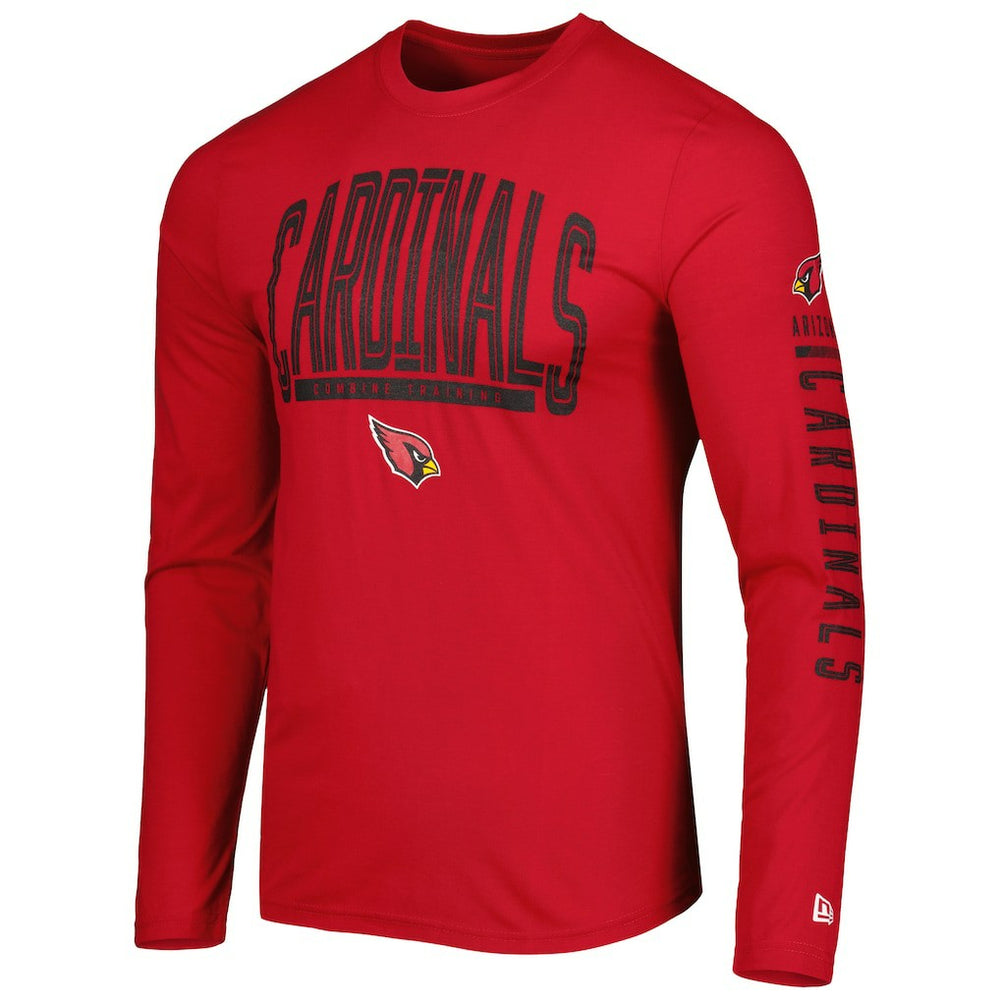 Arizona Cardinals New Era Combine Authentic Home Stadium Long Sleeve T-Shirt - Cardinal T-shirts