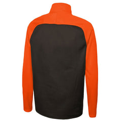 Cleveland Browns New Era Combine Authentic O-Line Raglan Half-Zip Jacket - Brown Jackets