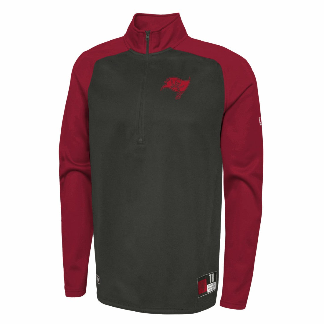 Tampa Bay Buccaneers New Era Combine Authentic O-Line Raglan Half-Zip Jacket - Black Jackets