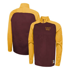 Washington Commanders New Era Combine Authentic O-Line Raglan Half-Zip Jacket - Burgundy Jackets