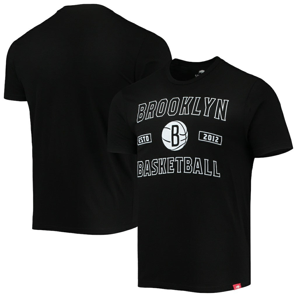 Brooklyn Nets Sportiqe Tri-Blend T-Shirt Black outlet