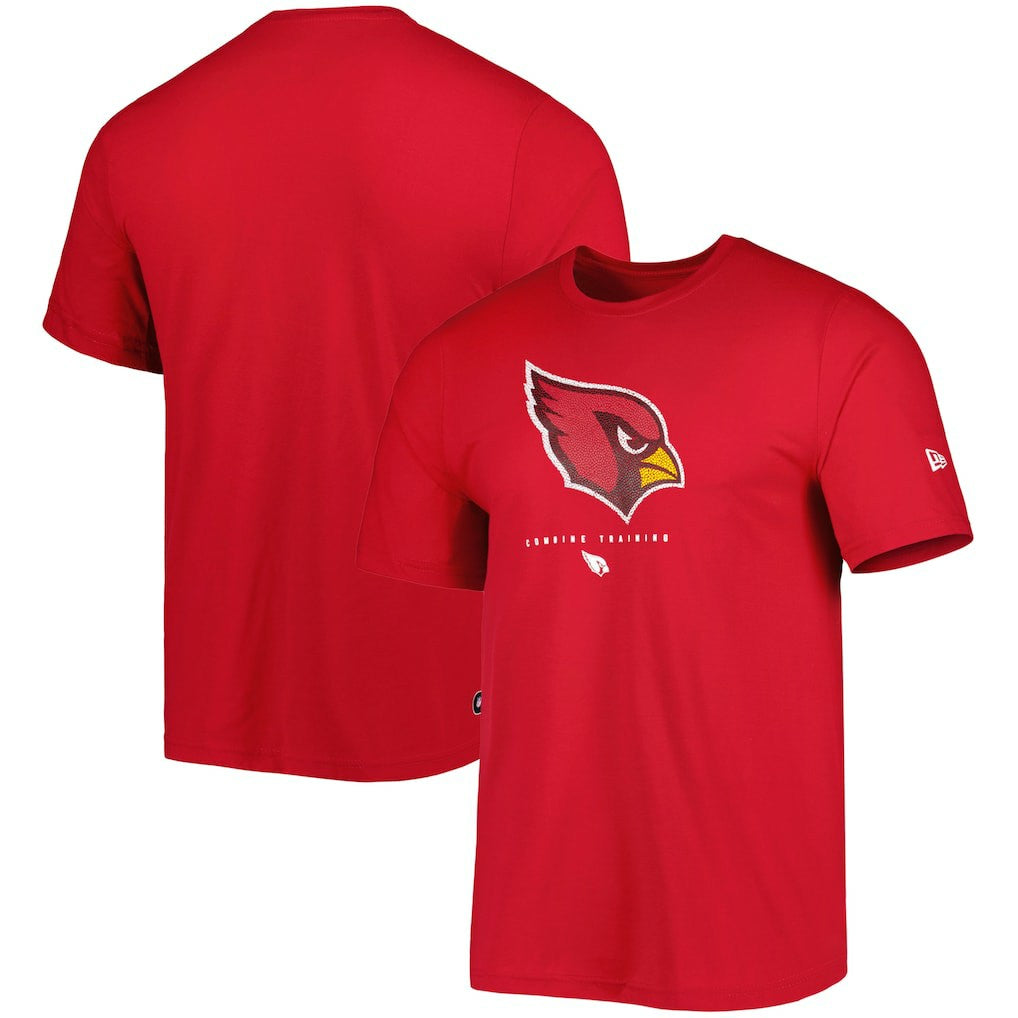 Arizona Cardinals New Era Combine Authentic Ball Logo T-Shirt - Cardinal T-shirts