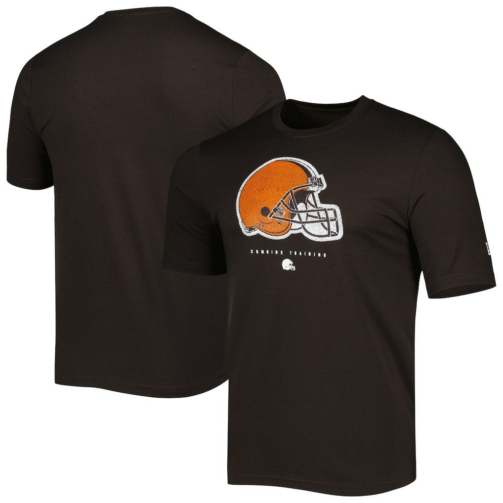 Cleveland Browns New Era Combine Authentic Ball Logo T-Shirt - Brown T-shirts