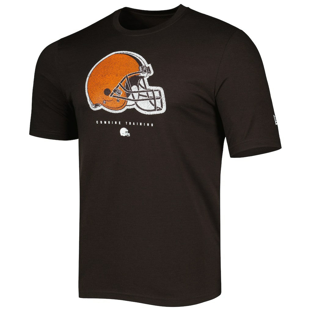 Cleveland Browns New Era Combine Authentic Ball Logo T-Shirt - Brown T-shirts