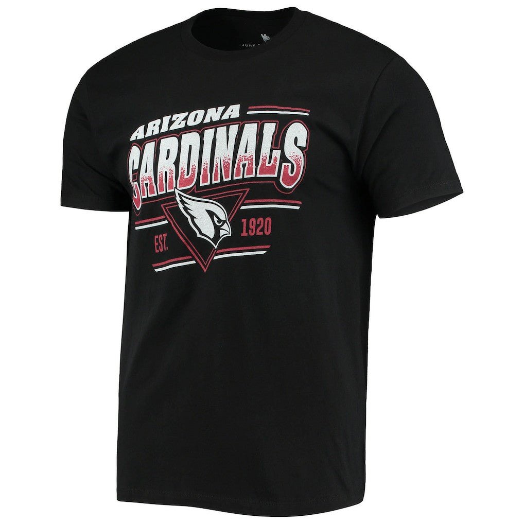 Arizona Cardinals Junk Food Throwback T-Shirt - Black T-shirts