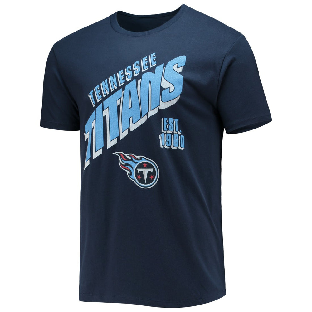 Tennessee Titans Junk Food Slant T-Shirt - Navy T-shirts