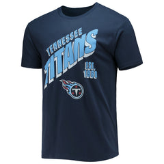Tennessee Titans Junk Food Slant T-Shirt - Navy T-shirts