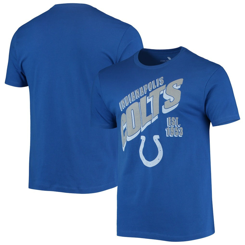 Indianapolis Colts Junk Food Slant T-Shirt - Royal T-shirts