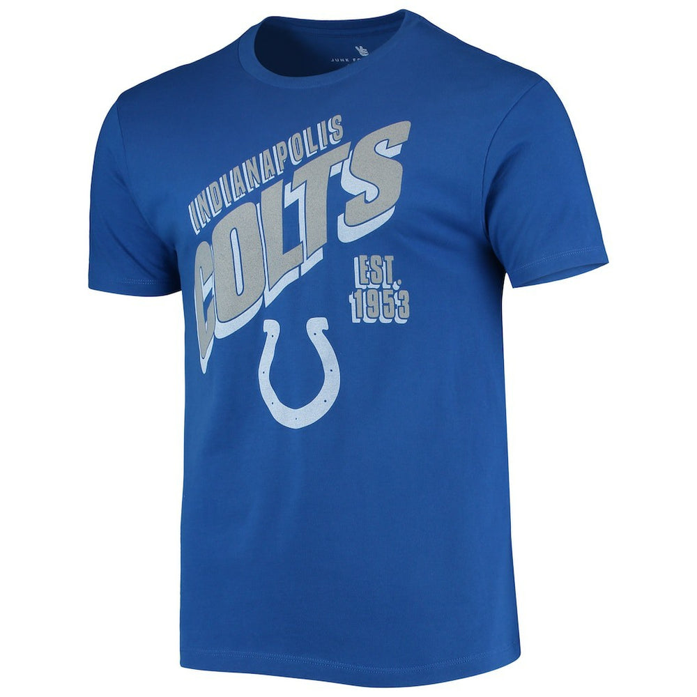 Indianapolis Colts Junk Food Slant T-Shirt - Royal T-shirts