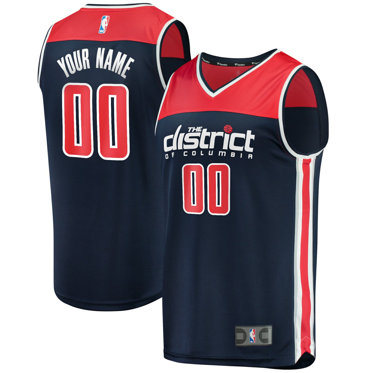 Washington Wizards Fast Break Replica Custom Jersey Navy Statement Edition - Fanatics