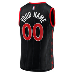 Toronto Raptors Fast Break Replica Custom Jersey Black Statement Edition - Fanatics