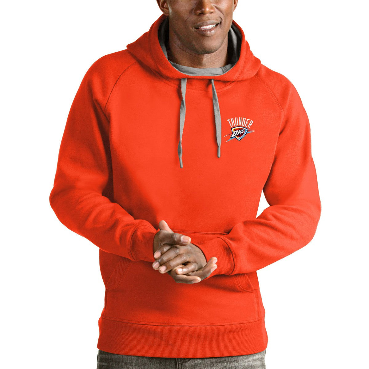 Oklahoma City Thunder Antigua Victory Pullover Hoodie Orange outlet