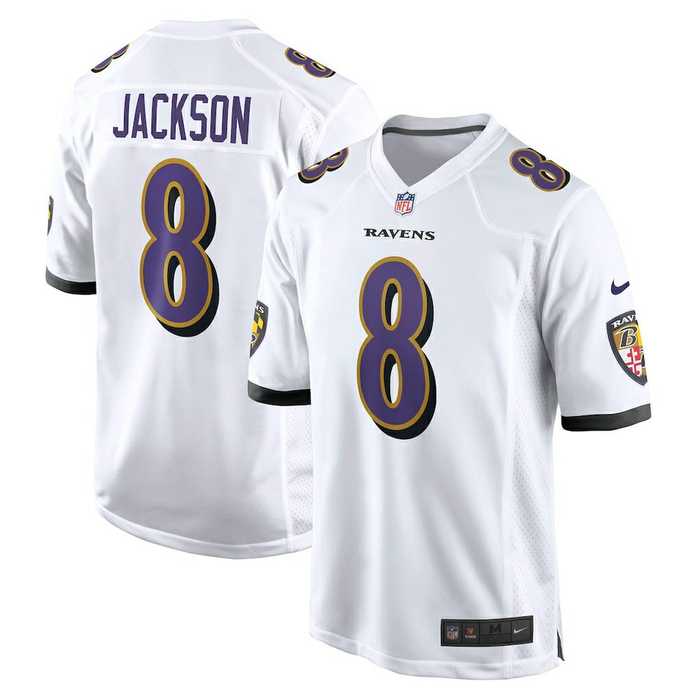 Lamar Jackson Baltimore Ravens Game Jersey - White Jerseys