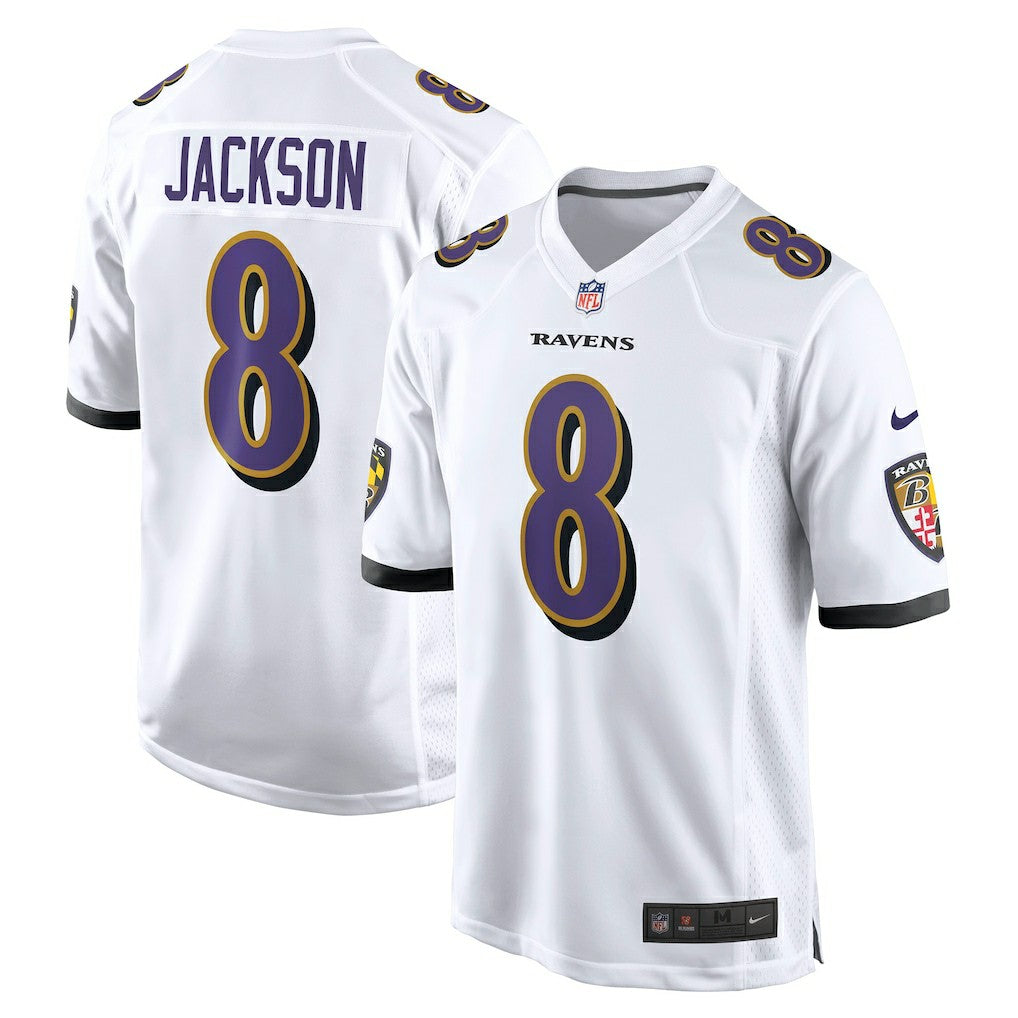 Lamar Jackson Baltimore Ravens Game Jersey - White Jerseys