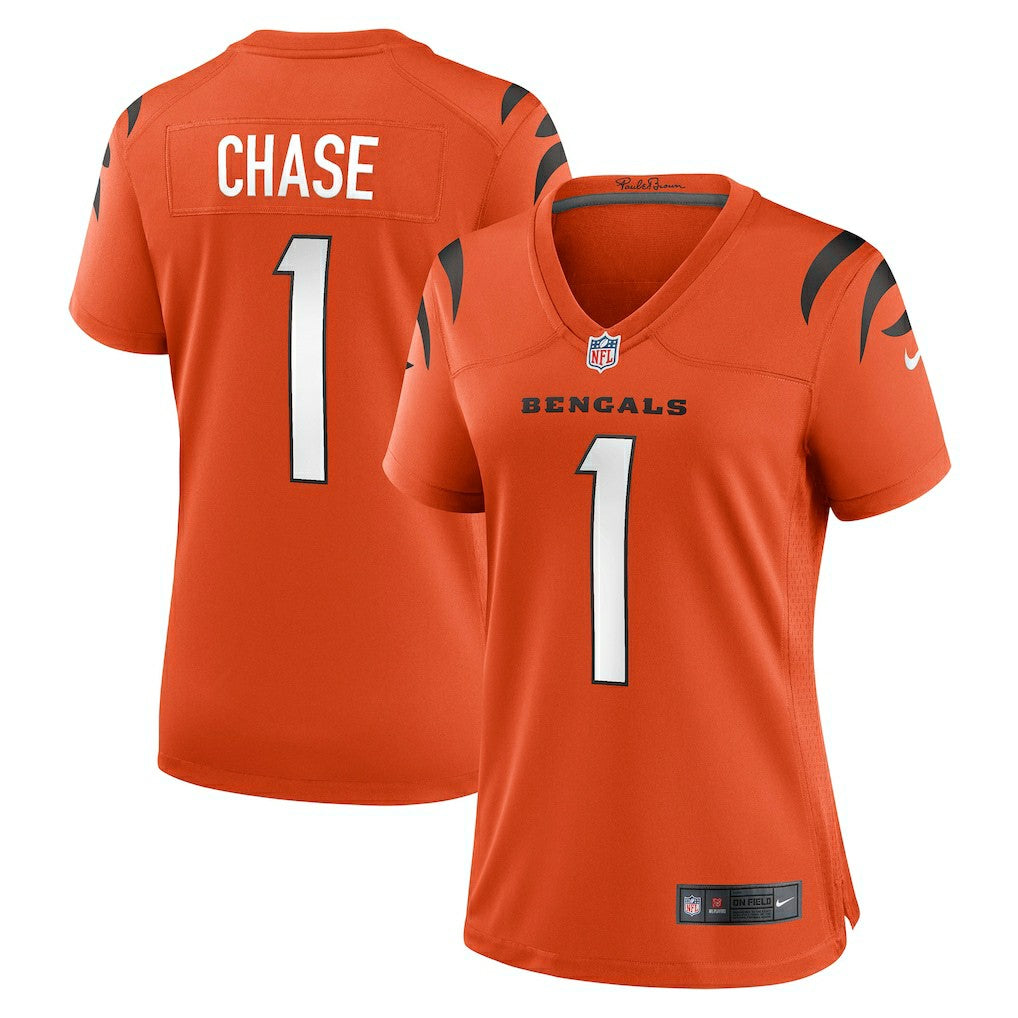 Ja'Marr Chase Cincinnati Bengals Women's Alternate Game Jersey - Orange Jerseys