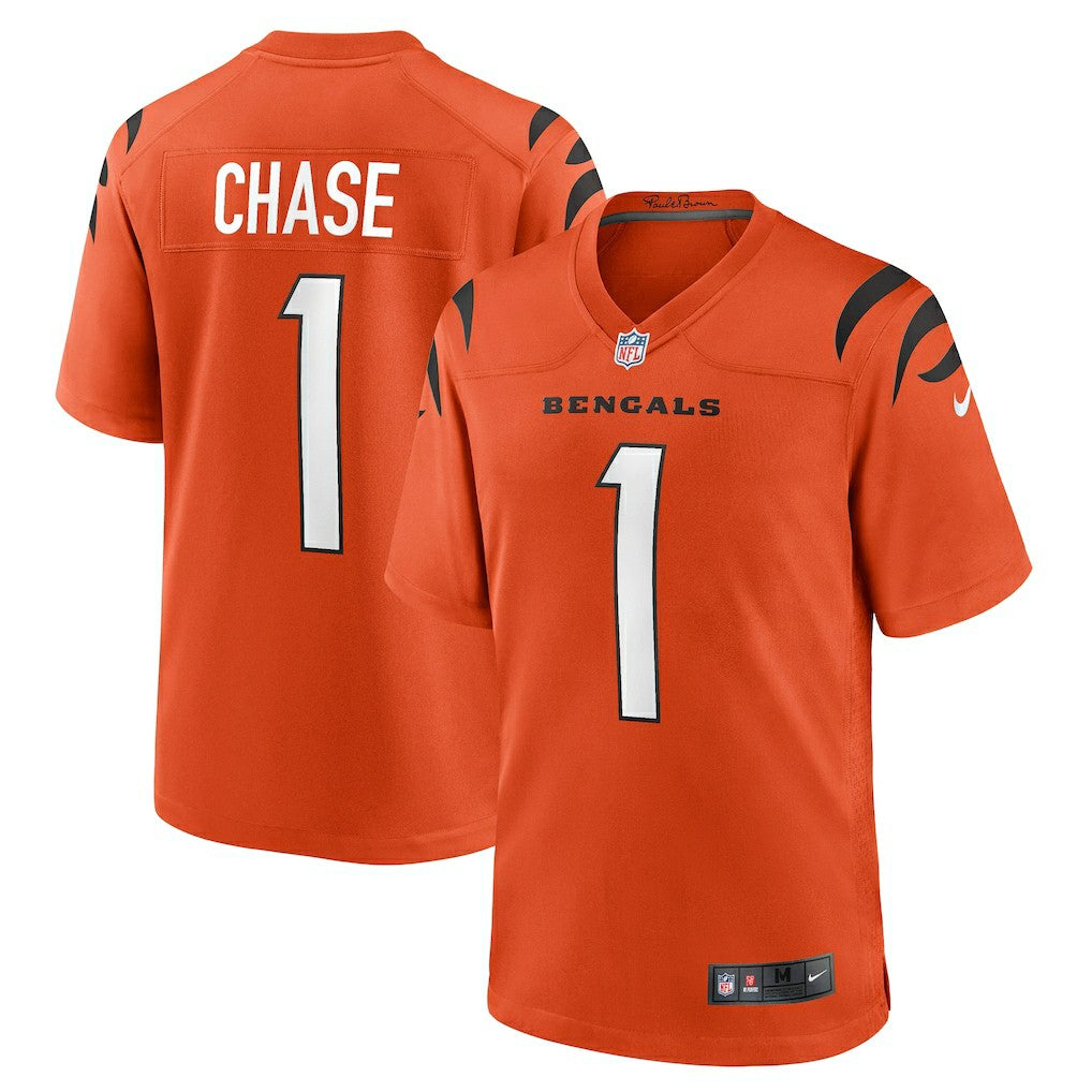 Ja'Marr Chase Cincinnati Bengals Alternate Game Jersey - Orange Jerseys