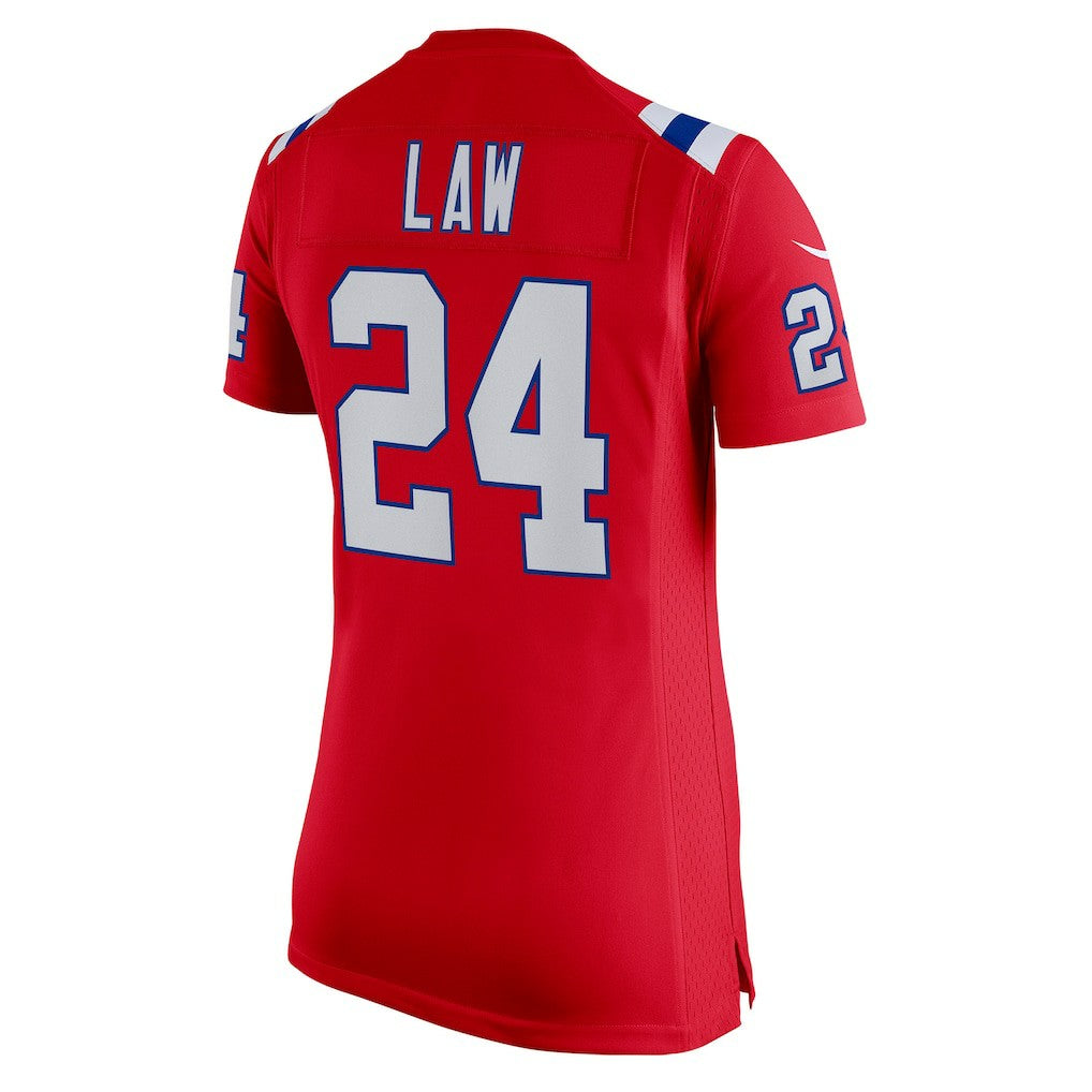 Ty Law New England Patriots Women's Retired Game Jersey - Red Jerseys