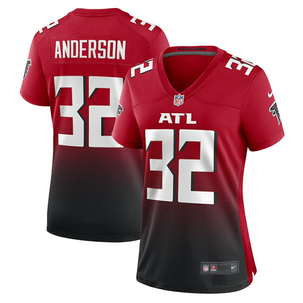 Jamal Anderson Atlanta Falcons Women's Retired Game Jersey - Red Jerseys