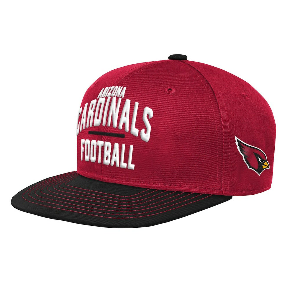 Arizona Cardinals Youth Lock Up Snapback Hat - Cardinal/Black Hats