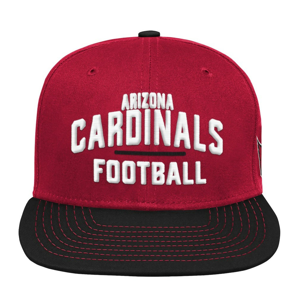 Arizona Cardinals Youth Lock Up Snapback Hat - Cardinal/Black Hats