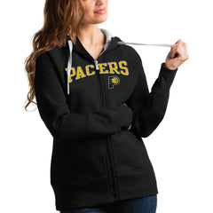 Indiana Pacers Antigua Women's Team Victory Full-Zip Hoodie Black