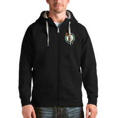 Boston Celtics Antigua Logo Victory Full-Zip Hoodie Black