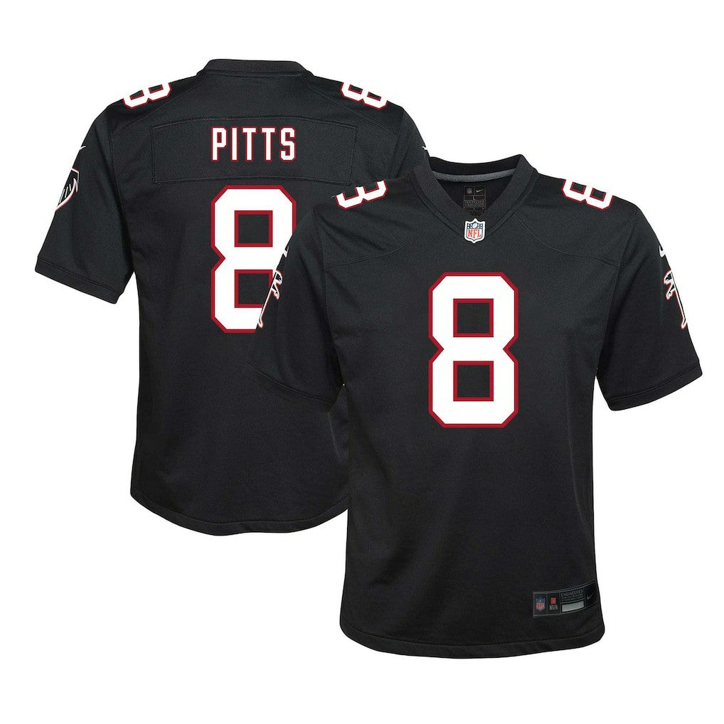 Kyle Pitts Sr. Atlanta Falcons Youth Game Jersey - Black Jerseys