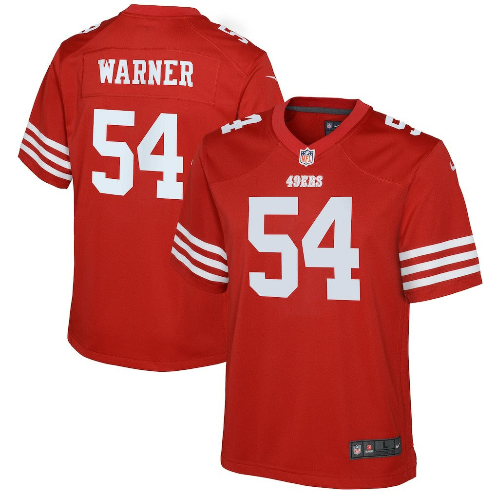 Fred Warner San Francisco 49ers Youth Game Jersey - Scarlet Jerseys
