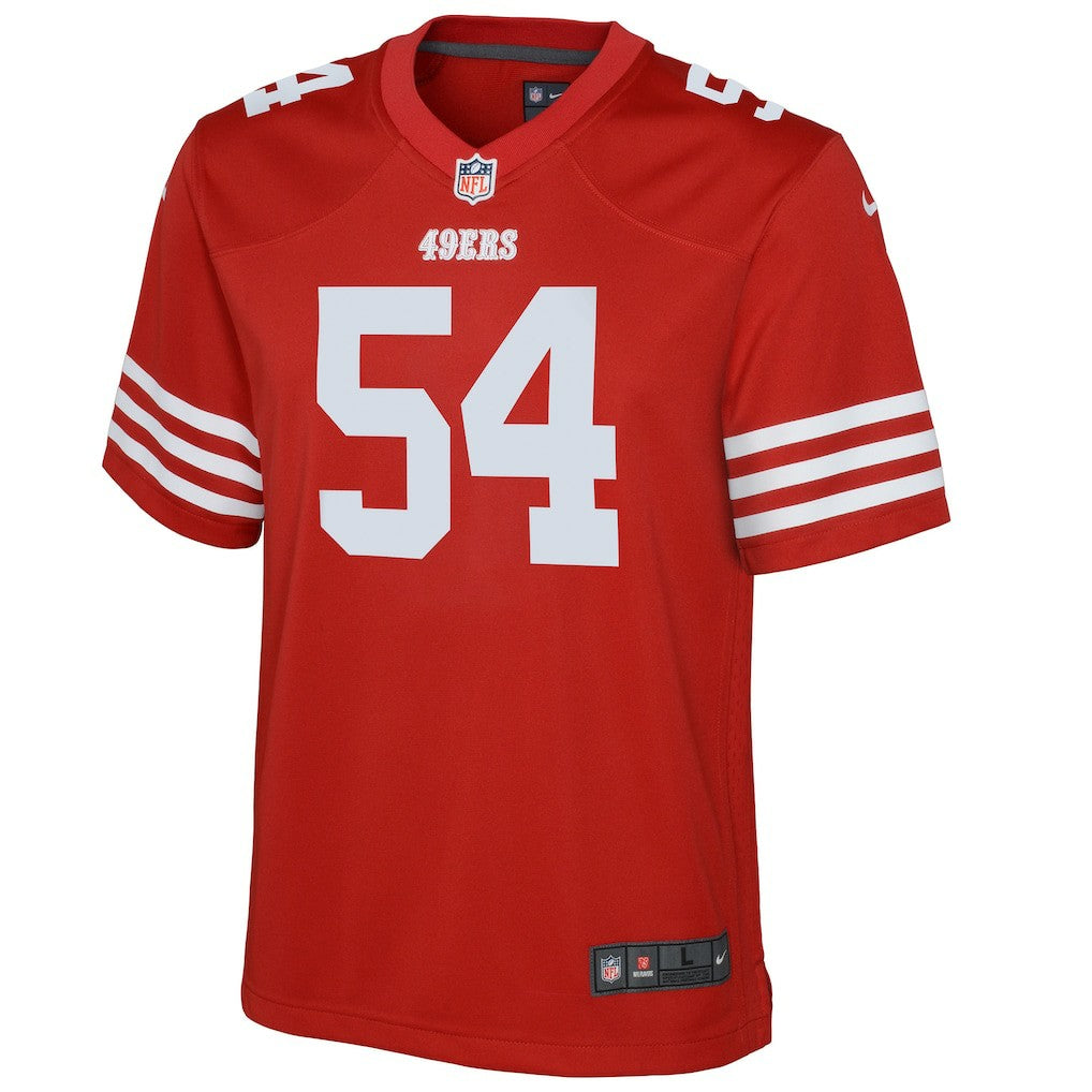 Fred Warner San Francisco 49ers Youth Game Jersey - Scarlet Jerseys