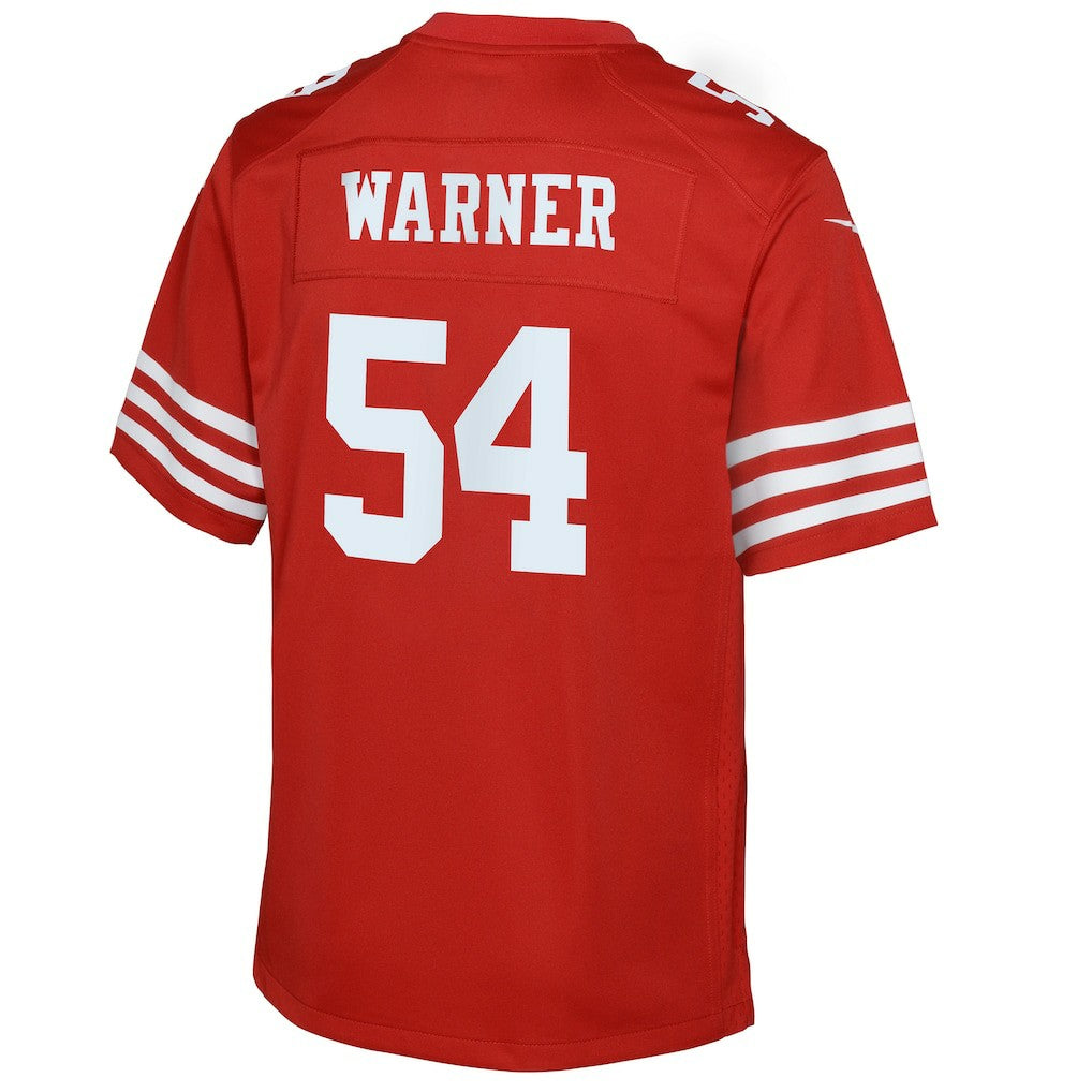 Fred Warner San Francisco 49ers Youth Game Jersey - Scarlet Jerseys