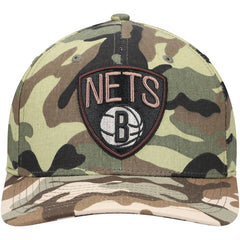 Brooklyn Nets Woodland Desert Snapback Hat Camo - Mitchell & Ness