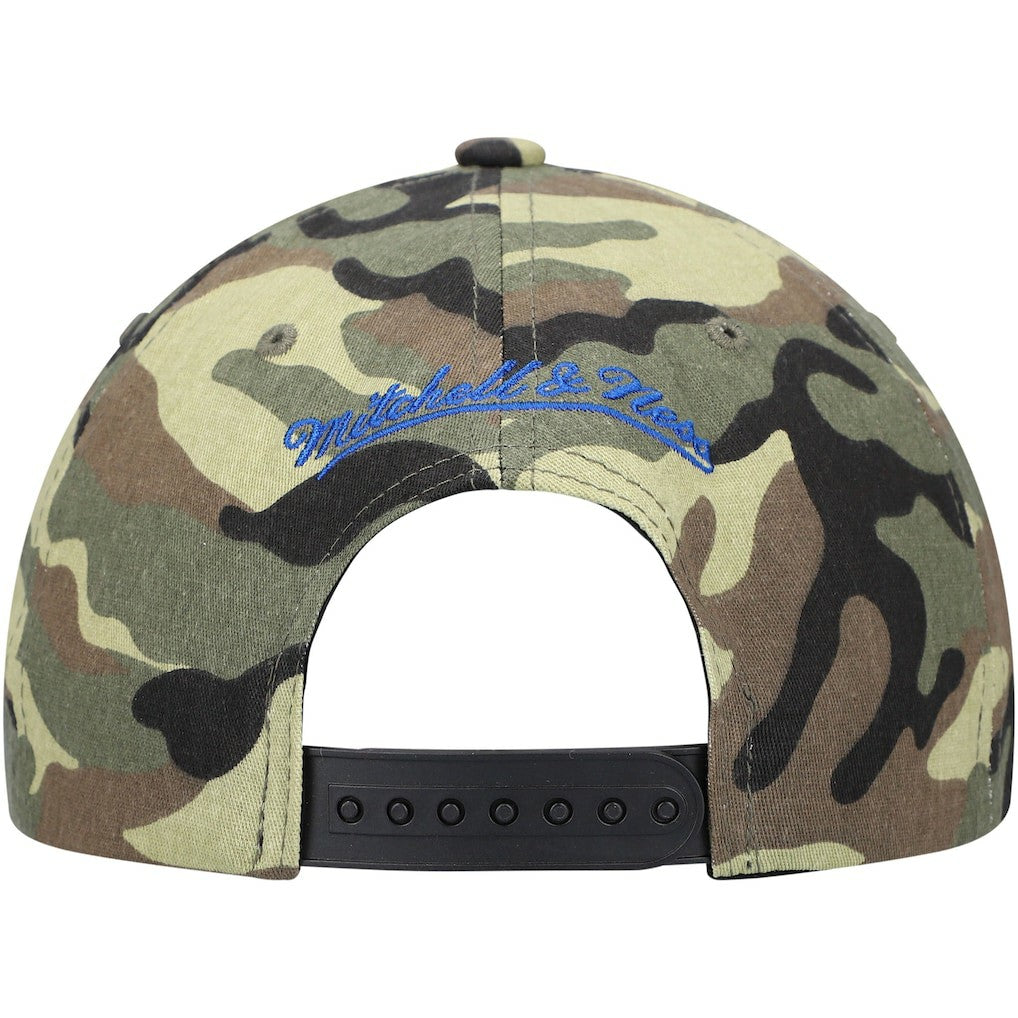 Philadelphia 76ers Woodland Desert Snapback Hat Camo - Mitchell & Ness