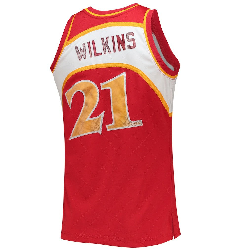 Dominique Wilkins Atlanta Hawks 1986/87 Hardwood Classics NBA 75th Anniversary Diamond Swingman Jersey Red - Mitchell & Ness